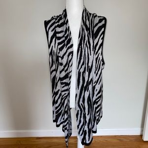 Plus Sized Zebra Print Cardigan